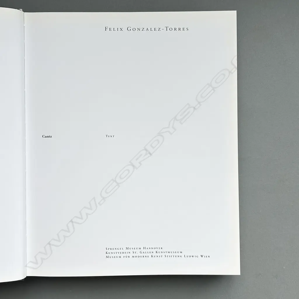 FELIX GONZALEZ-TORRES: TEXT CATALOGUE RAISONNE, 2 VOLUMES. 1ST EDITION Image 1++
